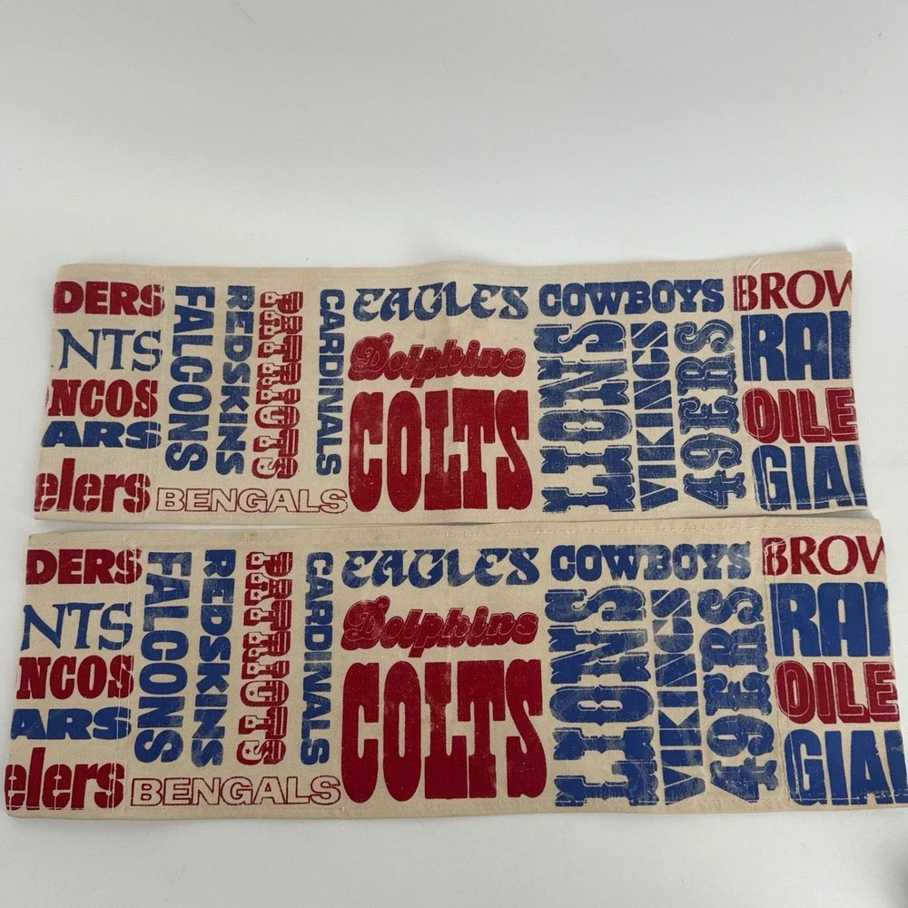 NFL Canvas Directors Chair Covers Set Backrest Armrests Team Print Vintage